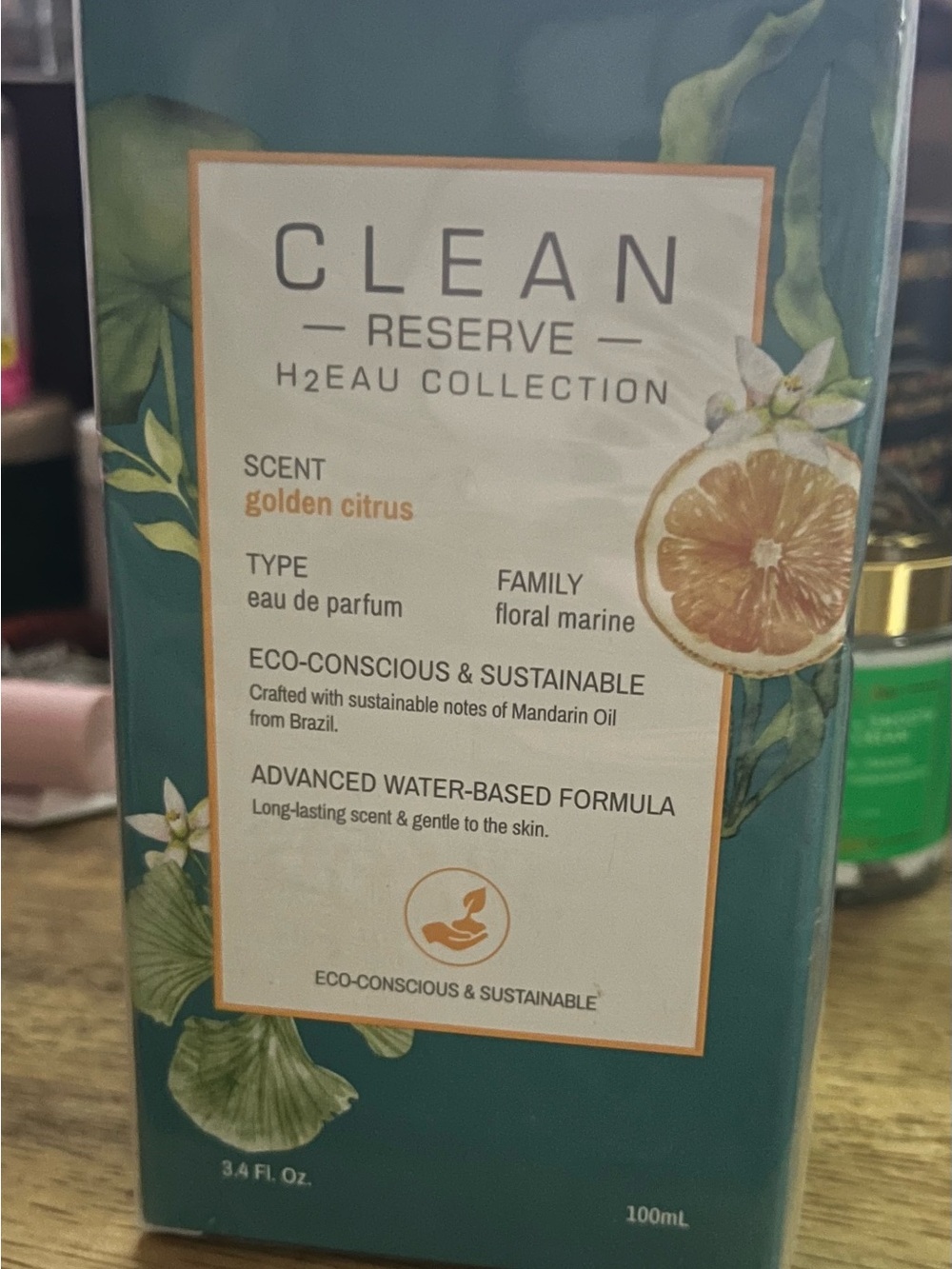 CLEAN Reserve H2EAU Collection Golden Citrus Body Mist & Moisturizer - Green